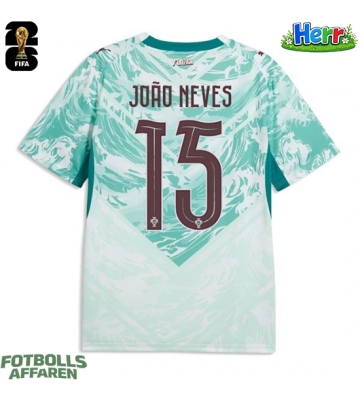 Portugal Joao Neves #15 Bortatröja VM 2026 Kortärmad